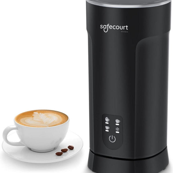Safecourt kitchen Elektrische Melkopschuimer - 4-in-1 - Warm & Koud Schuim - BPA-vrij - Anti-aanbaklaag - Stil
