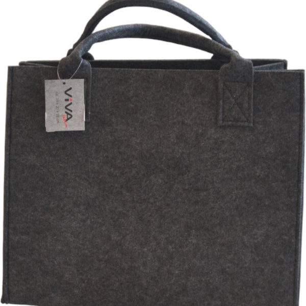 Boodschappentas Vilt - Zwart - 35 x 20 x 28 cm - Vilten tas - Stevige tas - Goodiebag - Shopper - Handtas