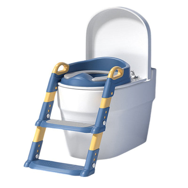WC Verkleiner met Trapje - Potje voor Peuter - Toilettrainer met Opstapje - Blauw - Inklapbaar