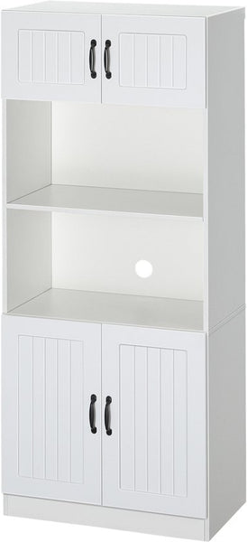 Keukenkast Voorraadkast Hoog met 2 open planken 40x70x170 cm - Wit