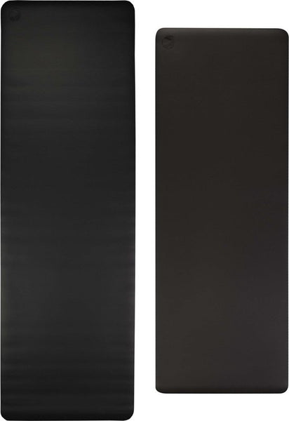 Ecoyogi PRO GRIP Yogamat Extra lang (214 x 68 x 0,42 cm) - Antraciet - 100% Natuurrubber en Vochtabsorberende PU Top Laag | Geweldige veerkracht | Onder alle omstandigheden een stevige grip | Geschikt voor Hot, Bikram, Vinyasa, Flow en Ayenger Yoga