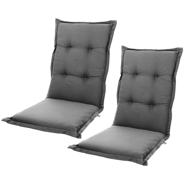 2 stuks Kopu® Prisma Mouse Grey Tuinkussen Hoge Rug - Grijs