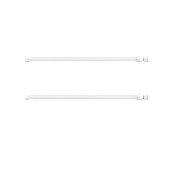 Kledingstang Verstelbaar 71 cm tot 104 cm - 2 Stuks - Wit - Verstelbare Kledingroede - Douchestang - Garderobestang