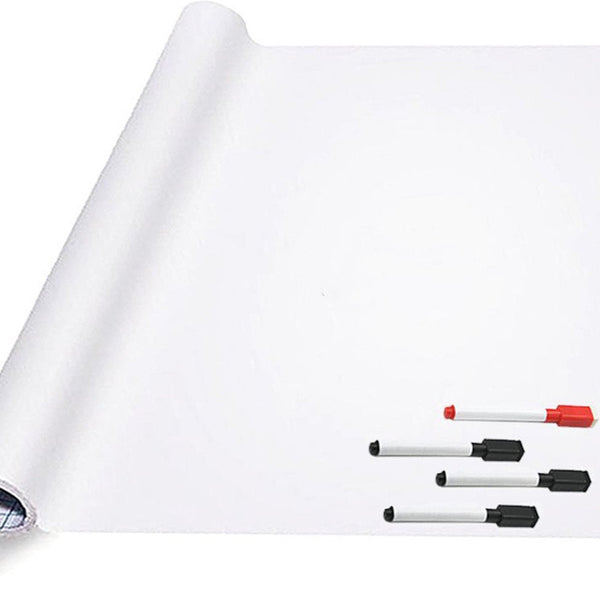 Whiteboard Folie XL Zelfklevend met 4 Stiften met Wisser - 45 x 100 cm