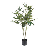 Kopu® Kunstplant Hennep 90 cm met zwarte Pot - 73 bladeren
