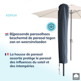 Kopu® Madrid 350 cm Grote Parasol Rond met Beschermhoes - Creme