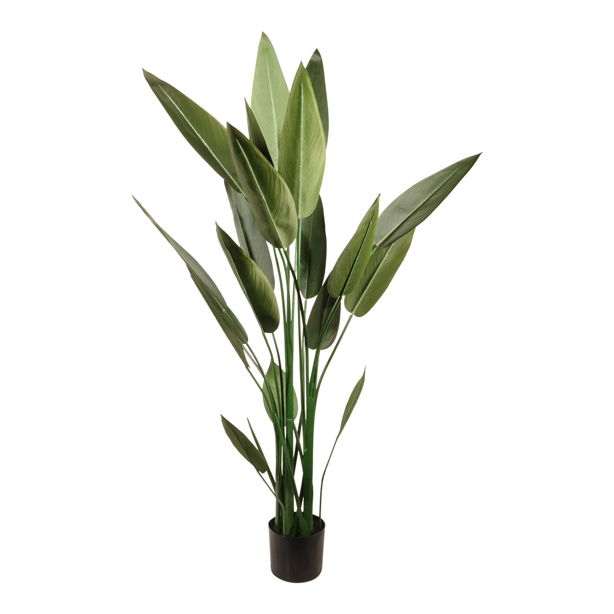 Kopu® Kunstplant Canna 140 cm 20 bladeren - in zwarte pot - Bloemriet