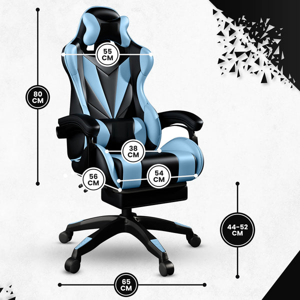 Bayt Gaming Stoel - Cyaan-Zwart