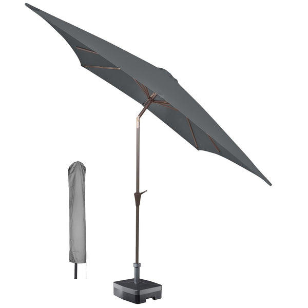 Kopu® Altea Parasolset Vierkant 230x230 cm met Hoes - Grijs