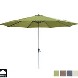 Kopu® Madrid 350 cm Grote Parasol Rond met Beschermhoes - Olijfgroen