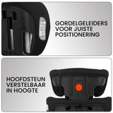 Oemmie Autostoel Zwart-Groen