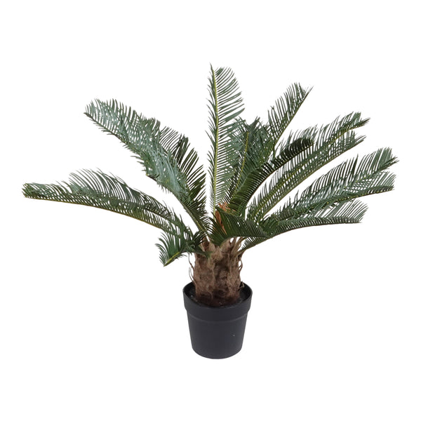Kopu® Kunstplant Cycaspalm 60 cm in zwarte pot - 18 varens - Nepplant