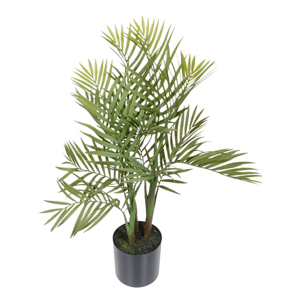 Kopu® Kunstplant Bergpalm 65 cm 3 stammen - in zwarte pot - Nepplant