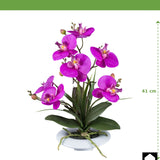 Kopu® Kunstbloem Orchidee 41 cm Paars met Bloemschaal - Phalaenopsis