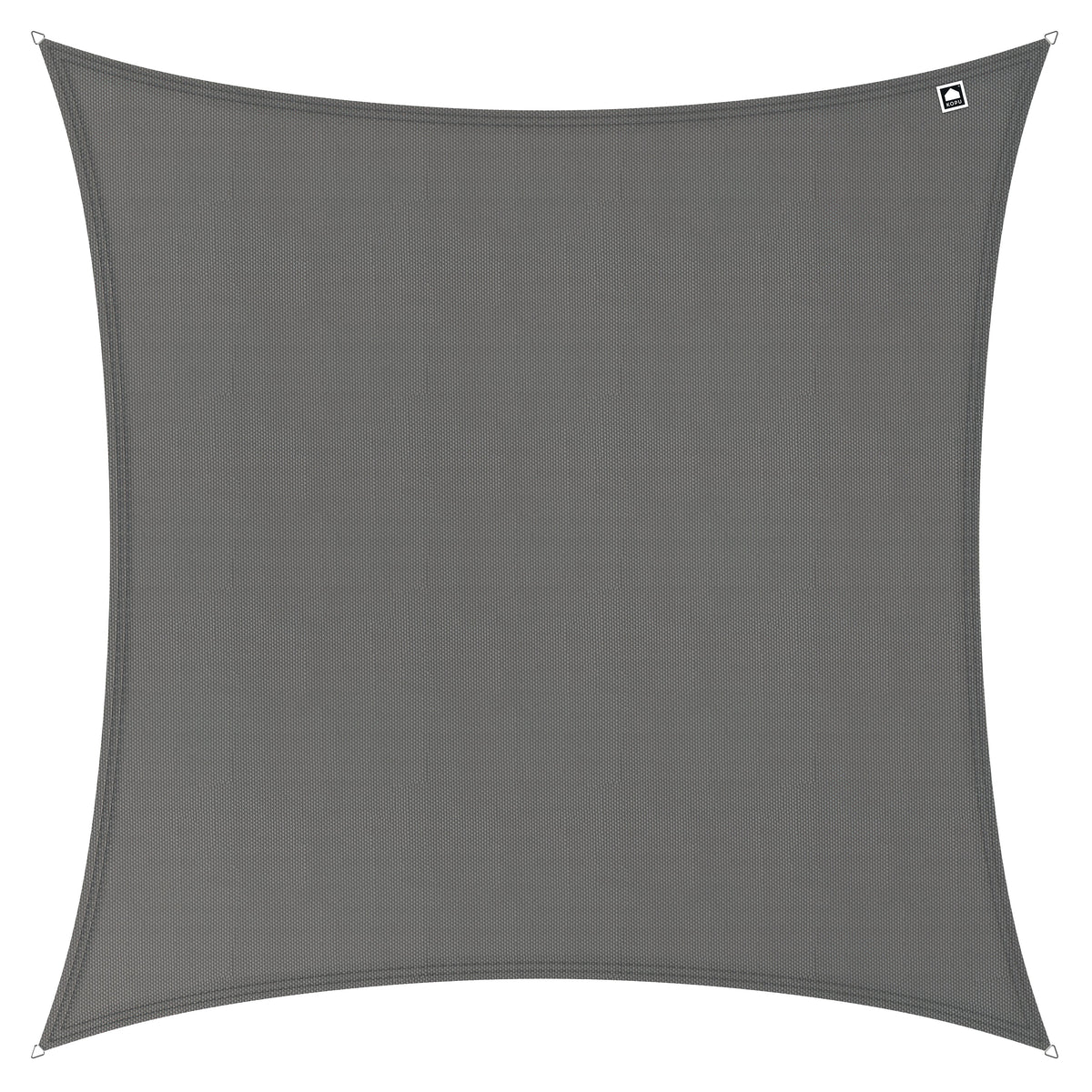 Kopu® Schaduwdoek 5x5 mtr Vierkant Waterdicht 230 gram Zonnedoek - Grijs