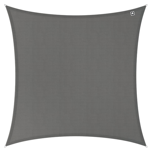 Kopu® Schaduwdoek 5x5 mtr Vierkant Waterdicht 230 gram Zonnedoek - Grijs