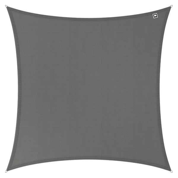 Kopu® Schaduwdoek 4x4 mtr Vierkant Waterdicht 230 gram Zonnedoek - Grijs
