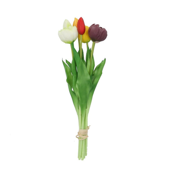 Kopu® Kunstbloemen bos Tulpen Mix 7 stuks 39 cm - Multikleur