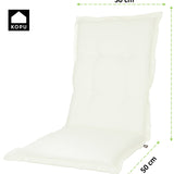 Kopu® Prisma Taupe 2 stuks Comfortabele Tuinkussen Hoge Rug - Taupe