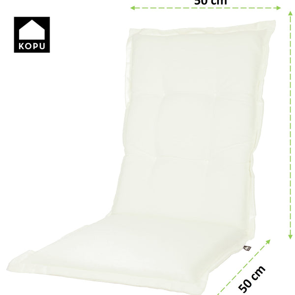 Kopu® Prisma Taupe 2 stuks Comfortabele Tuinkussen Hoge Rug - Taupe