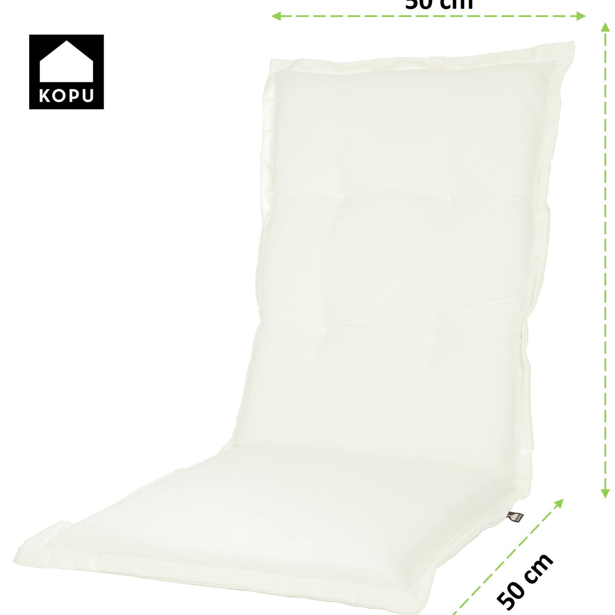 Kopu® Manchester Taupe - Comfortabel Tuinkussen met Hoge Rug - Taupe