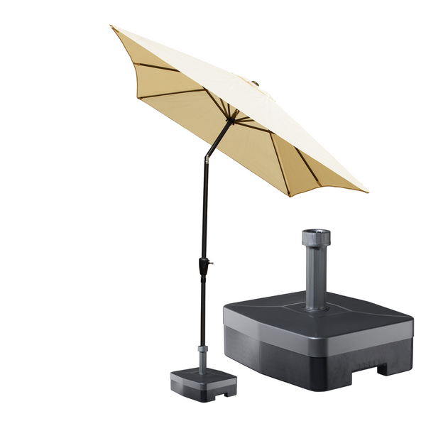 Kopu® Bilbao Rechthoekige Parasol 150x250 cm met voet - Creme