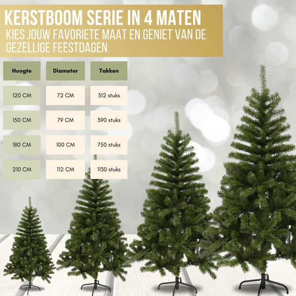 Excellent Trees® Oppdal 150 cm Kerstboom - Smalle kunstkerstboom - ⌀82cm - ↕150cm