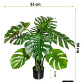 Kopu® Kunstplant Split Philodendron 90 cm - 8 bladeren - Nepplant