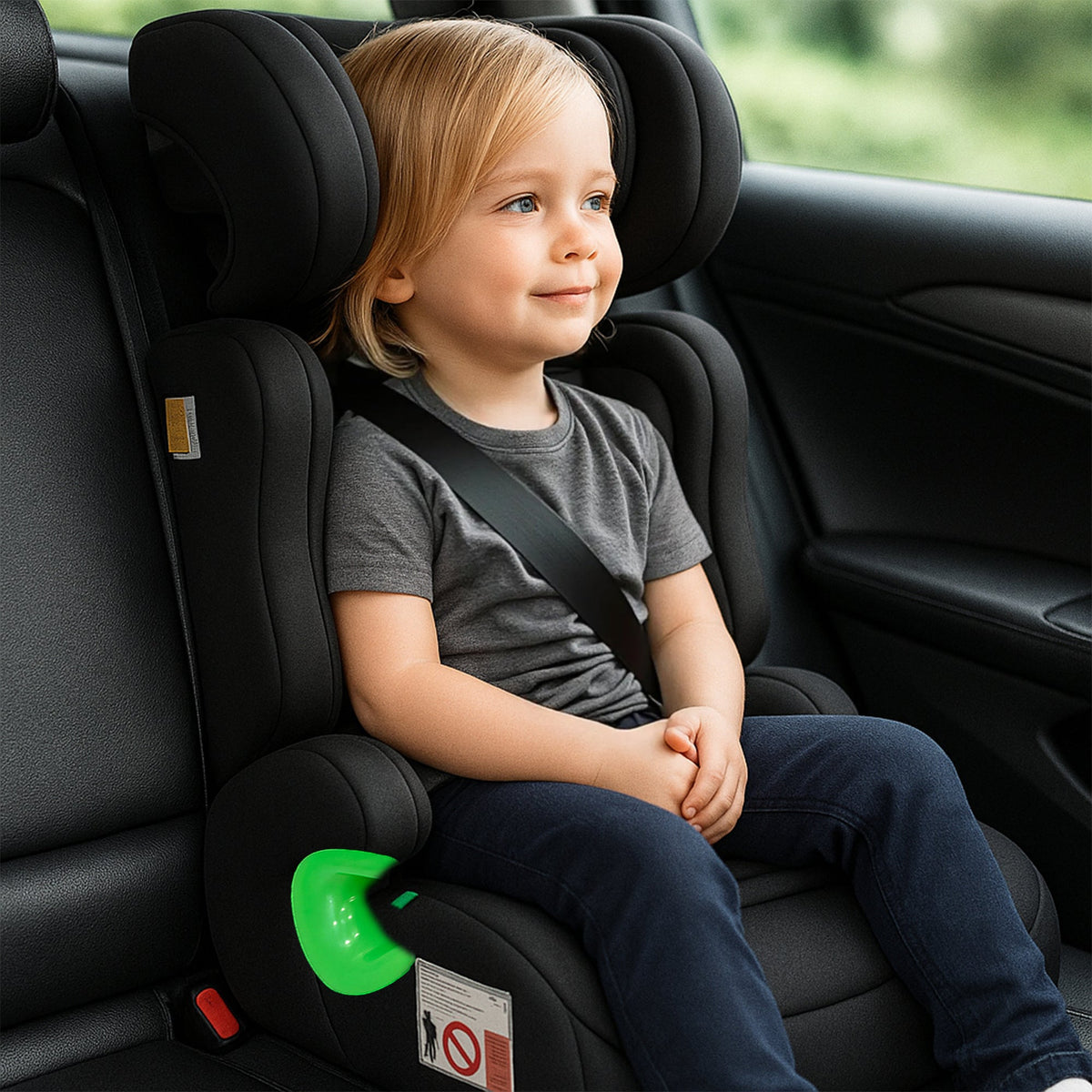 Oemmie Autostoel Zwart-Groen