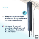 Kopu® Valencia Parasol Rond 300 cm met Beschermhoes - Creme