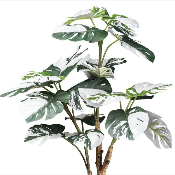Kopu® Kunstplant Monstera Variegata 100 cm - 9 bladeren - Gatenplant