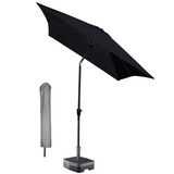 Kopu® Bilbao Parasolset Rechthoekig 150x250 cm met Hoes - Zwart