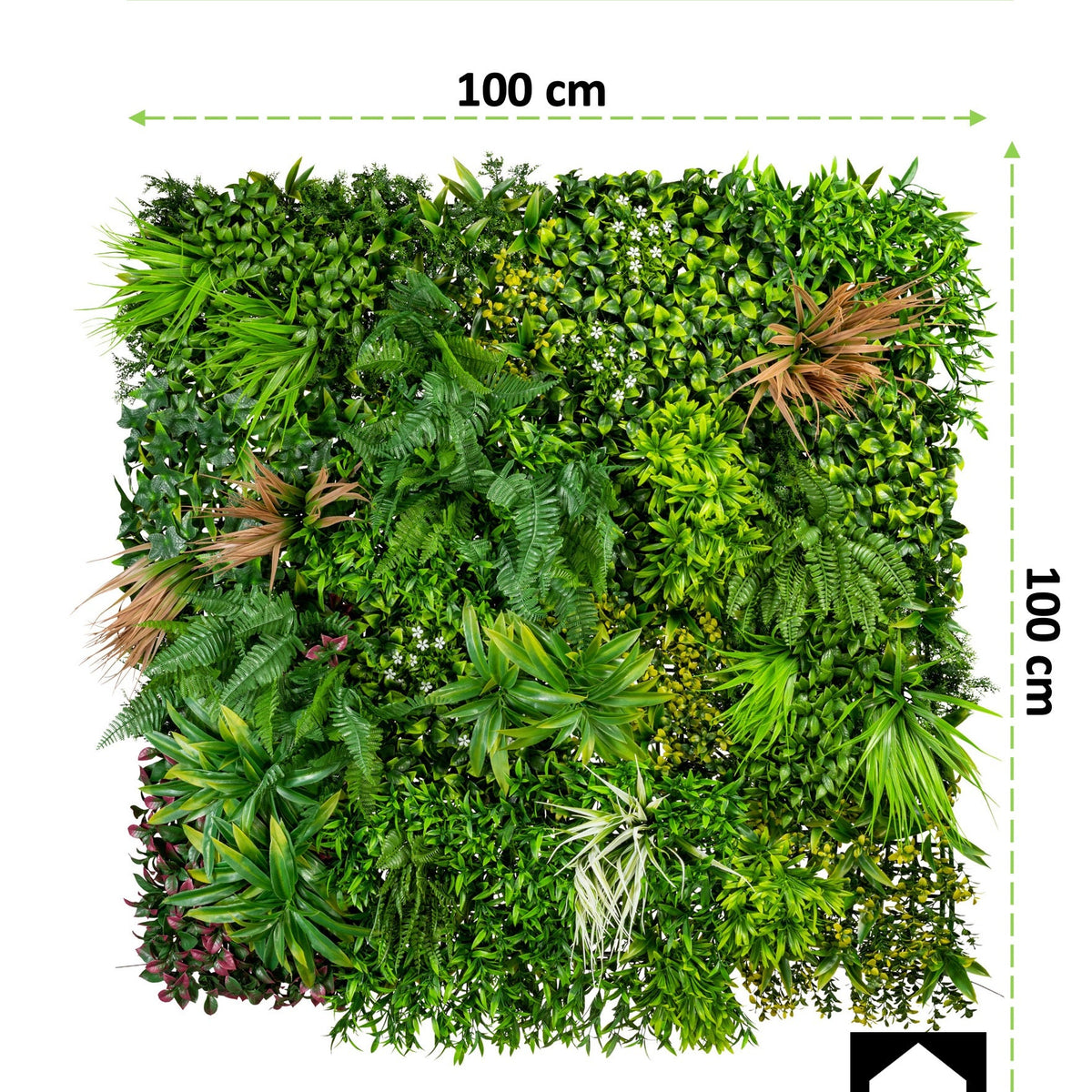 Kopu® kunstplant UV bestendige Plantenmat 100x100x12 cm