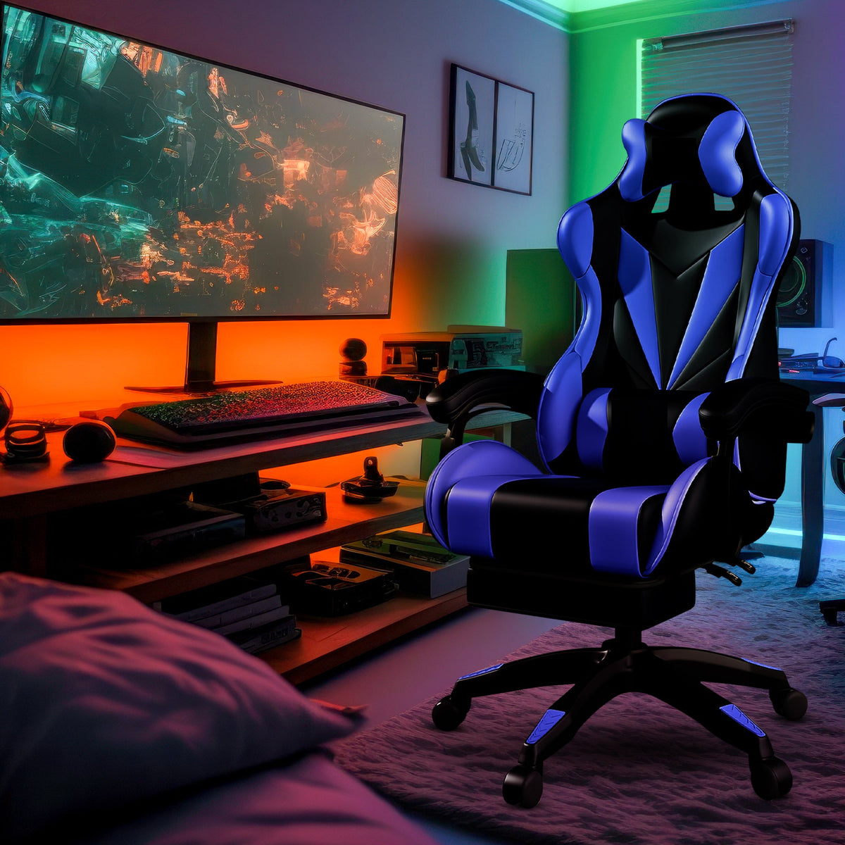 Bayt Gamingstoel Zwart-Blauw