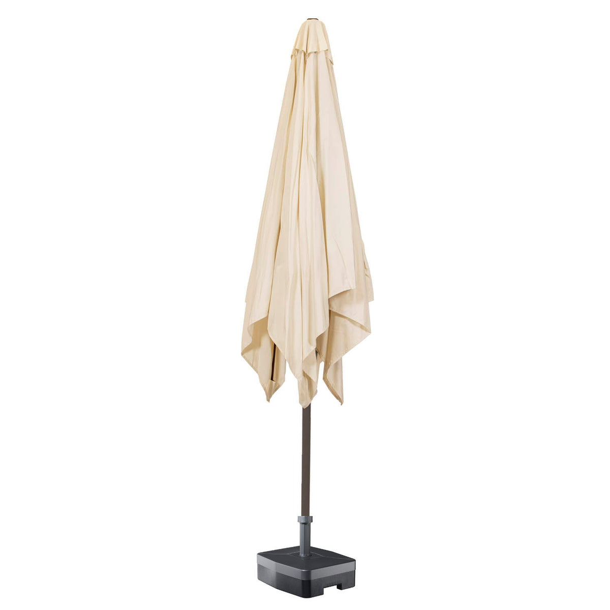 Kopu® vierkante parasol Malaga 200x200 cm met hoes en voet - Naturel