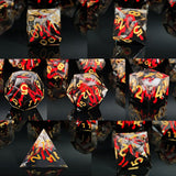 7 delige Resin Dice Set “Eruption Core
