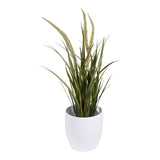 Kopu® Kunstplant Miscanthus 90 cm - 3 pluimen - in zwarte pot