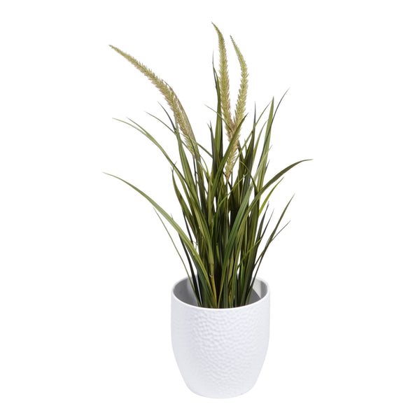 Kopu® Kunstplant Miscanthus 90 cm - 3 pluimen - in zwarte pot