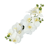 Kopu® Kunstbloem Orchidee 69 cm Wit met zwarte Pot - Phalenopsis