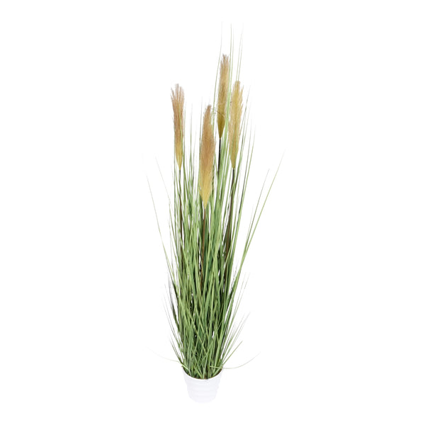 Kopu® Kunstplant Pampusgras 110 cm - 5 pluimen - in witte pot