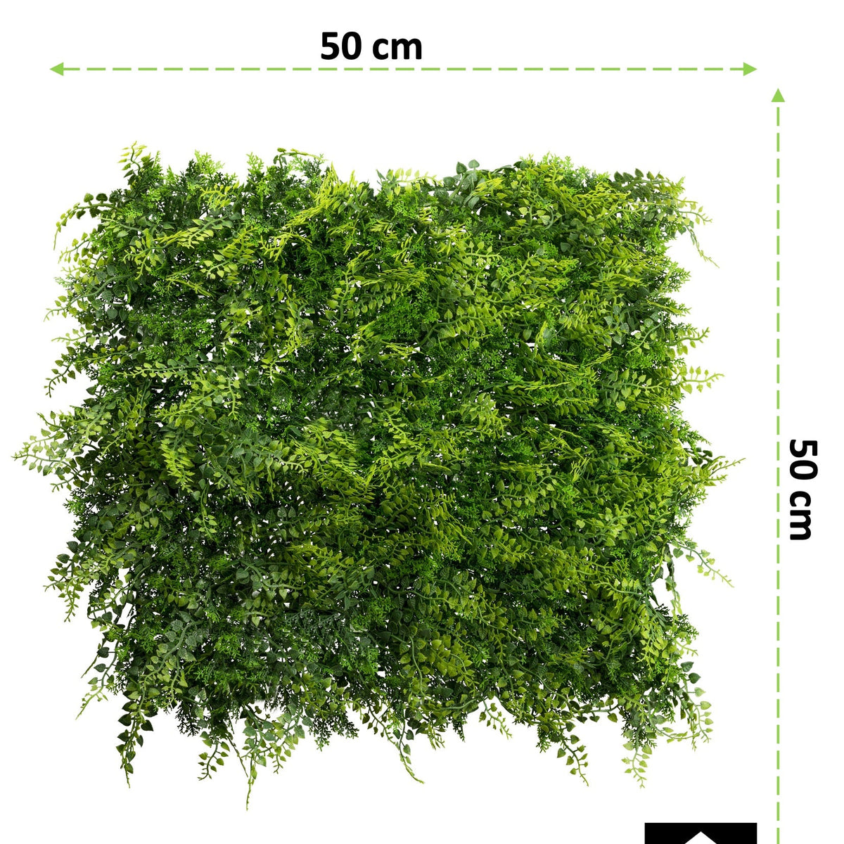Kopu® kunstplant UV Bestendig Wandpaneel Planten mat 50x50x7 cm Varens