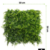 Kopu® kunstplant UV Bestendig Wandpaneel Planten mat 50x50x7 cm Varens