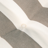 Kopu® Mila Taupe - Comfortabel Tuinkussen met Lage Rug - Gestreept