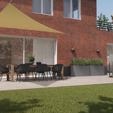 Kopu® Schaduwdoek Driehoek 5x5x7,1mtr 280 grams Waterdoorlatend Creme