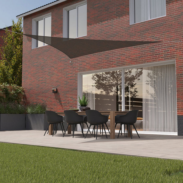 Kopu® Schaduwdoek Driehoek 3,6 mtr - 280 grams Waterdoorlatend - Grijs