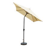 Kopu® Bilbao Rechthoekige Parasol 150x250 cm met hoes en voet - Creme
