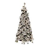 Excellent Trees® LED Varberg Smalle Witte Kerstboom met Sneeuw en Verlichting 150 cm -  ⌀86cm - ↕150cm