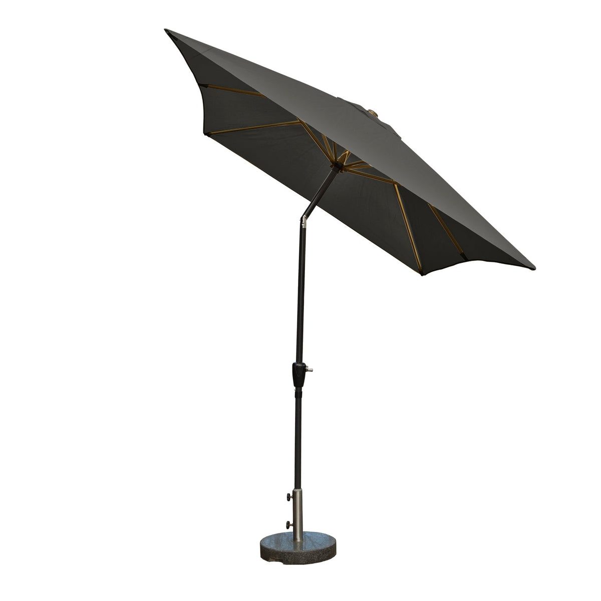Kopu® rechthoekige parasol Bilbao 150x250 cm met hoes en voet - Antraciet