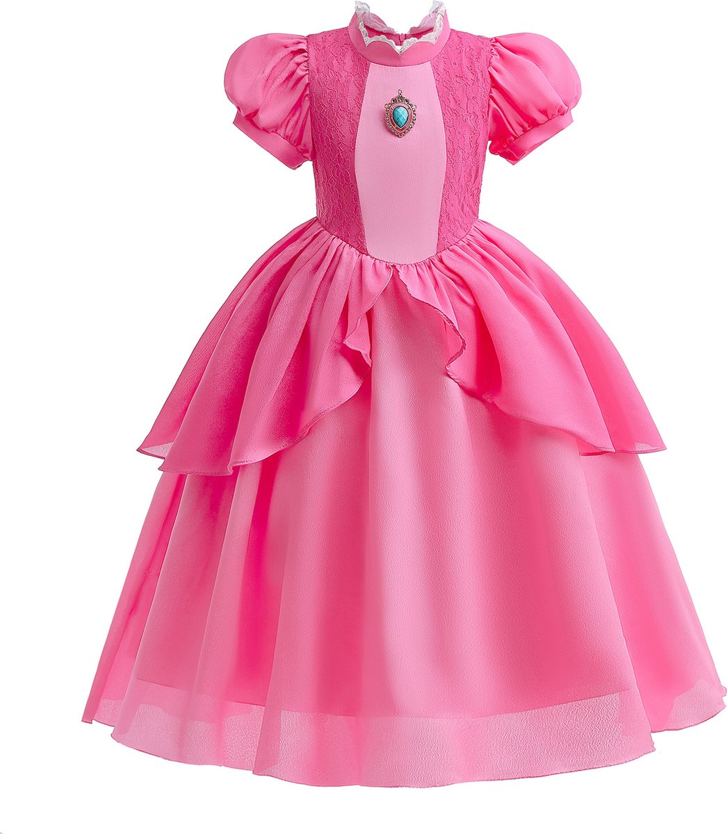 Princess Peach verkleed jurk voor kinderen