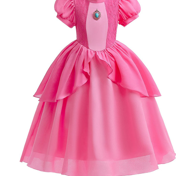 Princess Peach verkleed jurk voor kinderen